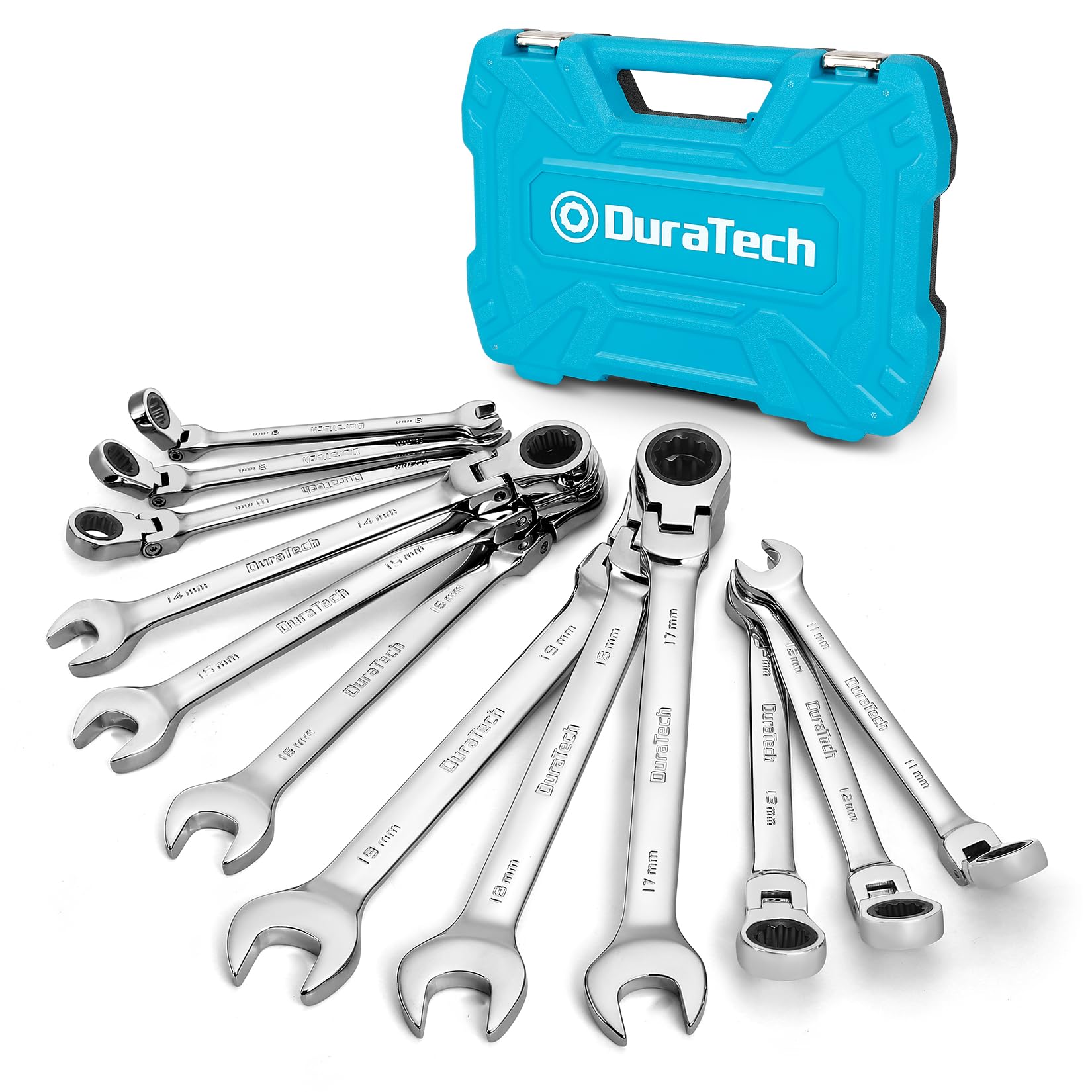 DURATECH 12-Piece Flex-Head Ratcheting Combination Wrench
